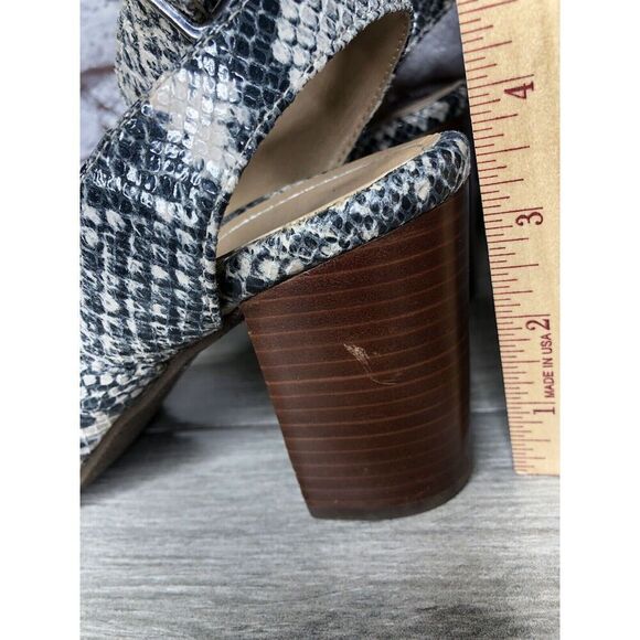 Vionic Carmel Grey Ivory Leather Snake Print Heel Sandals Women’s 9.5M US/41.5EU - Picture 10 of 16